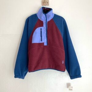 Free People hit the slopes colorblock pullover